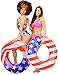 monsoon Citrus 2Pack Luxury Pool Floats Swimming Float Beach Tube Floaties Ring Tubes USA Flag July 4th - Image 3