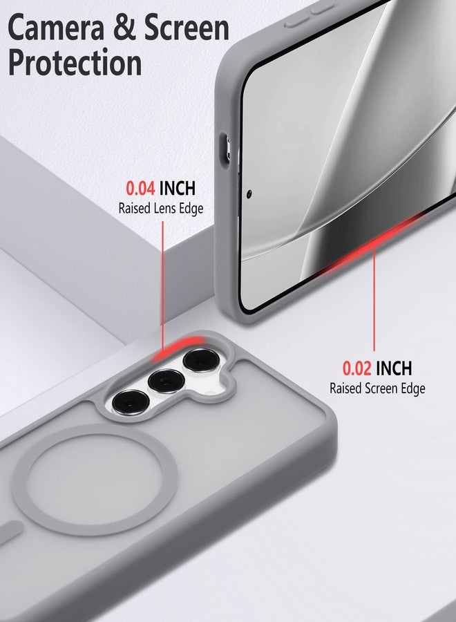 RALEAVO جراب RALEAVO لهاتف سامسونج جالاكسي A15 4G/5G، متوافق مع MagSafe، جراب مغناطيسي قوي وشفاف غير لامع، مصنوع من البولي كربونات الصلب المقاوم للصدمات، غطاء حماية رفيع لهاتف سامسونج A15 - رمادي - Image 3