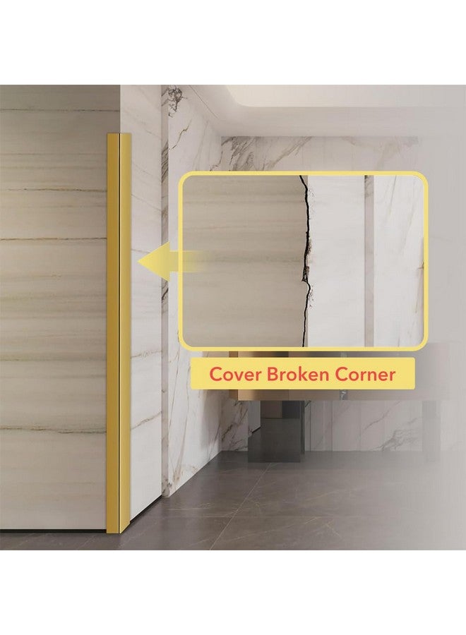 HASTHIP® 1 لفافة من زينة الجدران الذهبية - زينة جدران PVC مرنة وحراس زوايا وشريط سيليكون، تطبق على حواف الطاولات وإطارات الأبواب وقوائم القاعدة للحماية والتزيين، 9.84 قدم × 0.78 بوصة - Image 5