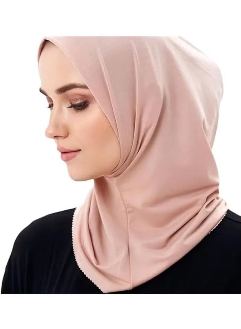 يا إلهي وشاح للرأس 2: وشاح أنيق ومريح للحجاب القابل للتمدد غطاء ممتاز وشاح طويل كلاسيكي مريح للنساء والفتيات (أخضر ووردي) - Image 4