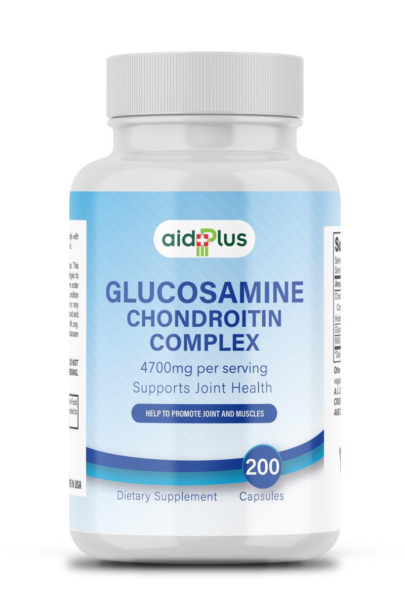 Glucosamine Chondroitin Complex – 200 Tablets | Joint Pain Relief, Improved Mobility & Cartilage Repair Support-61000