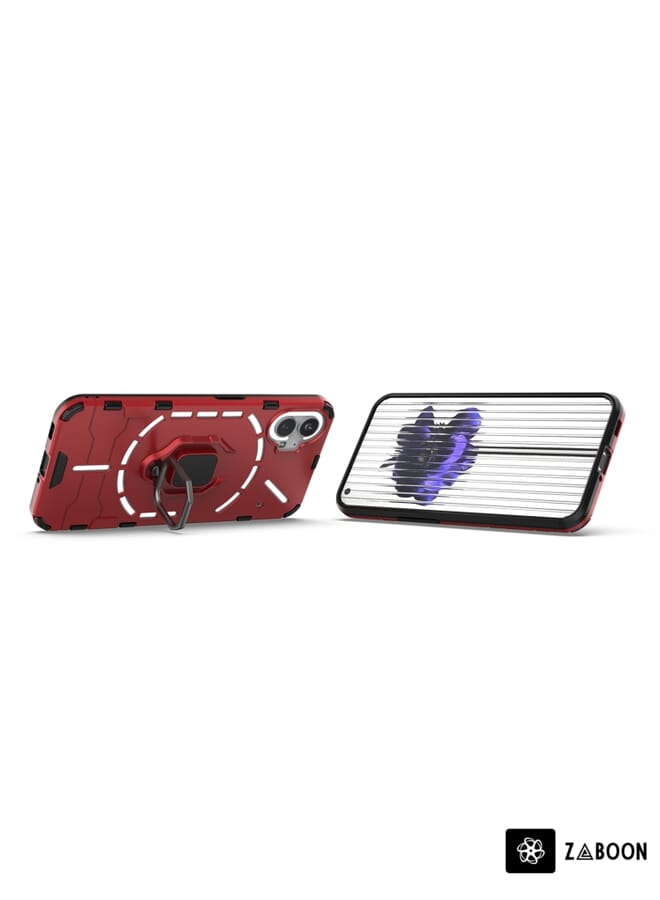 Protective Case Cover For Nothing Phone 1 PC + TPU Shockproof Protective  with Magnetic Ring Holder  - Image 3