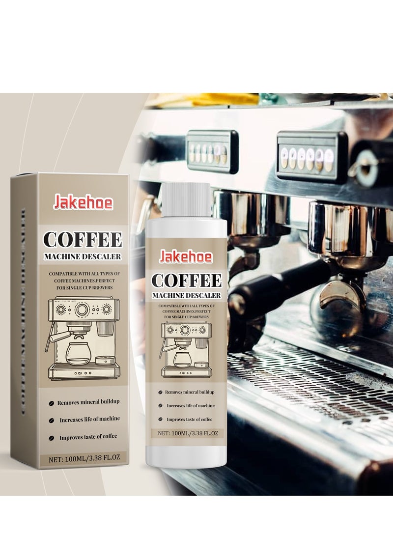 Jakehoe Coffee Machine Descaler (100ml), Universal Descaling Solution for Cleaning & Maintaining Coffee Makers and Espresso Machines – Specially Formulated for Effective Descaling and Long-Lasting Performance - Image 1