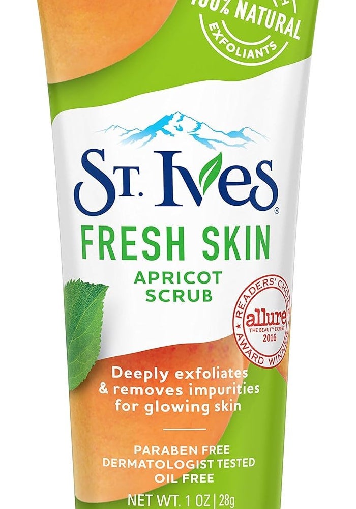 St. Ives Fresh Skin Invigorating Apricot Scrub - 1 Ounce Exfoliating Facial Scrub for Glowing Skin - Image 1