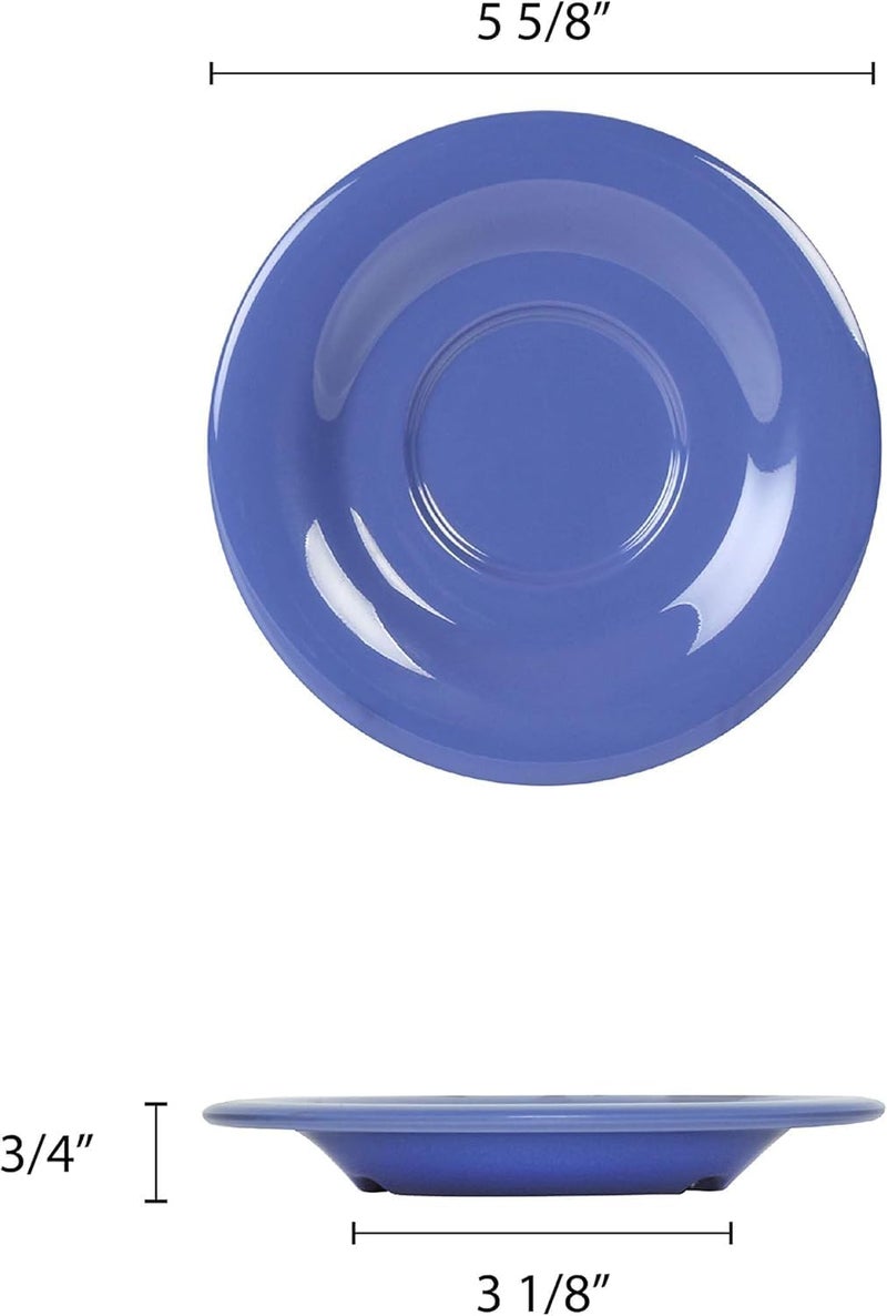 TrueCraftware TrueCraftware 512 Saucer Melamine Purple Color Set of 12 for Bouillon CupSalad Bowl  Dishwasher Safe BreakResistant Appetizer Dessert Plates Coffee Cup Saucers Drinkware Home Restaurants  - Image 3
