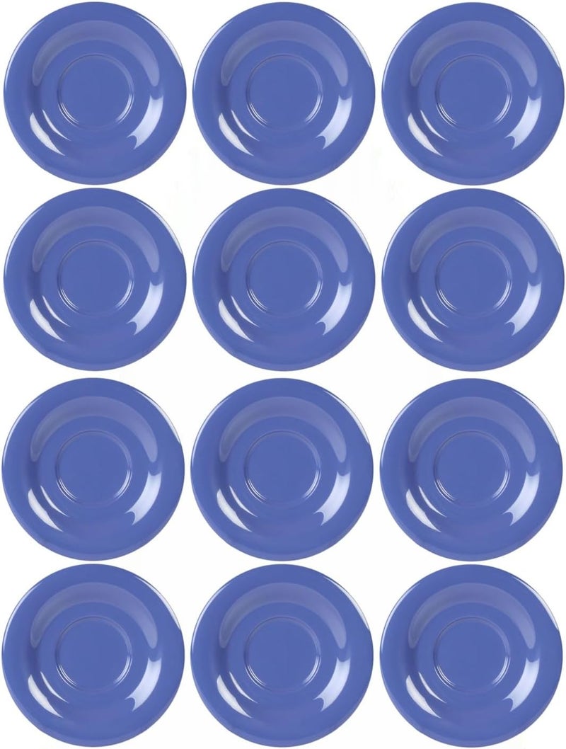 TrueCraftware TrueCraftware 512 Saucer Melamine Purple Color Set of 12 for Bouillon CupSalad Bowl  Dishwasher Safe BreakResistant Appetizer Dessert Plates Coffee Cup Saucers Drinkware Home Restaurants  - Image 1