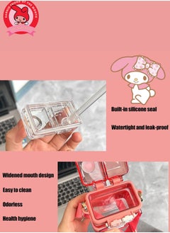 Sanrio Kawaii Water Bottle Dual Nozzle Cute Anime Design Portable Cup 520Ml (Melody)  - Image 4