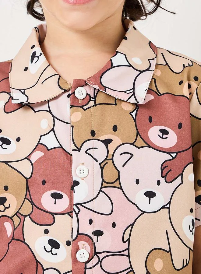 Styli Tear Graphic Print Regular Fit Shirt