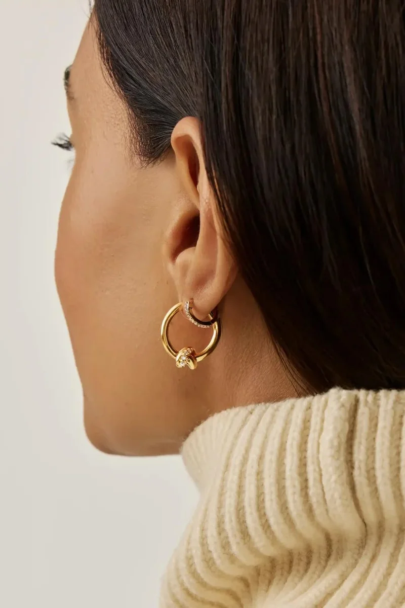 Missoma Multi-Link Mini Hoop Earrings