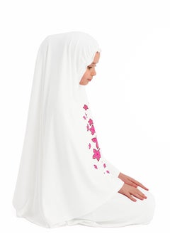إلانيسا  فستان صلاة بوردة للبنات لون ابيض  - Image 4