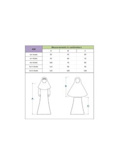 إلانيسا  فستان صلاة بوردة للبنات لون ابيض  - Image 5