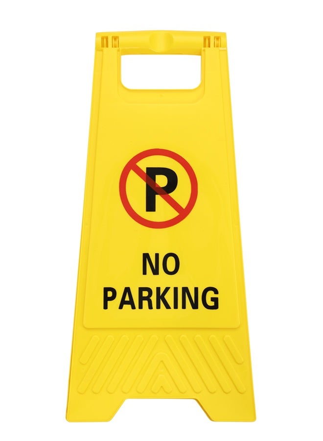 لوازم برو7 حاجز أصفر ممنوع الوقوف - لوحة تحذير مزدوجة الجانبين قابلة للطي والثبات الذاتي، بلون أصفر عالي الوضوح ومقبض للحمل، مثالية للمداخل ومواقف السيارات ومناطق العمل والبناء - Image 2