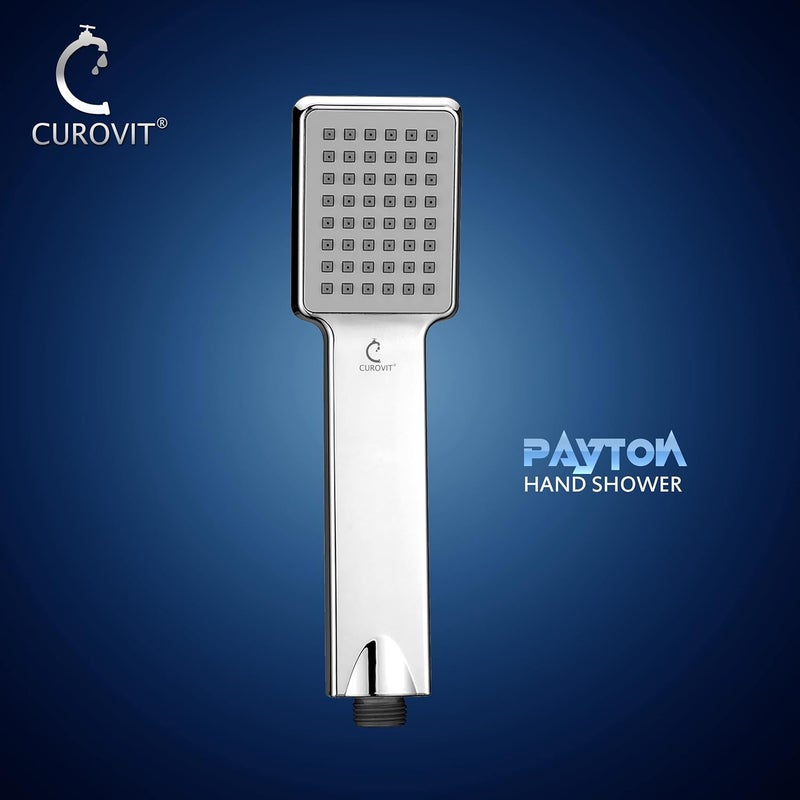 CUROVIT CUROVIT Payton Set of 2 ABS Hand Shower Telephonic Shower in Chrome Finish with ABS Holder and 15 Mtr Stainless Steel Flexible Tube for Bathroom Bathroom Cleaning Set of 2  - Image 2