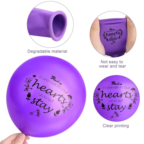 Atiloy 35PCS Memorial Balloons and 4PCS White Dove Balloons to Release in Sky Biodegradable Balloon for Release Happy Heavenly Balloon for Condolence, Funeral, Anniversary, Remembrance Services - Image 3