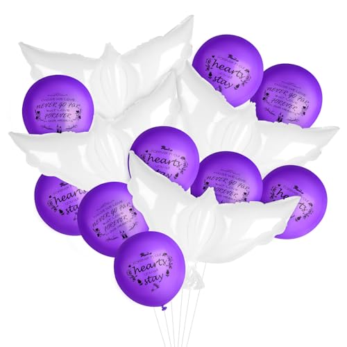 Atiloy 35PCS Memorial Balloons and 4PCS White Dove Balloons to Release in Sky Biodegradable Balloon for Release Happy Heavenly Balloon for Condolence, Funeral, Anniversary, Remembrance Services - Image 1