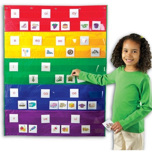 Learning Resources Rainbow Pocket Chart, Classroom or Homeschool Supplies - Image 2