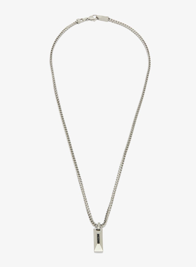 GUESS 26 Inch Matte Crystals Tag Necklace - Image 1
