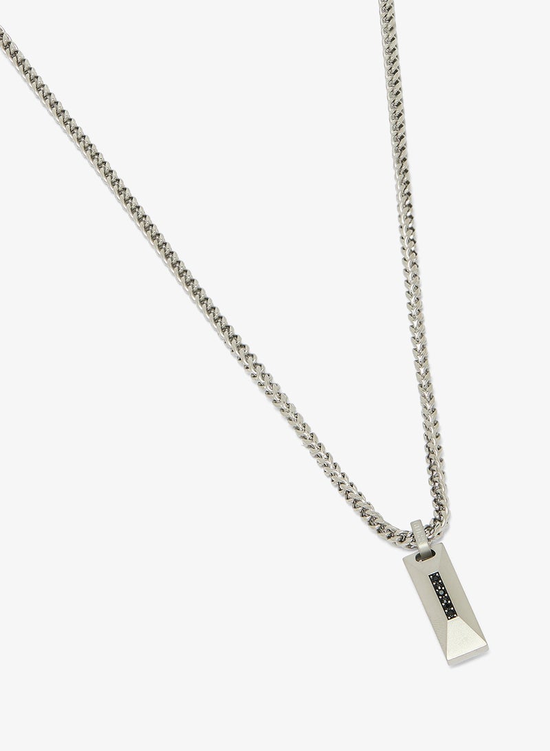 GUESS 26 Inch Matte Crystals Tag Necklace - Image 2