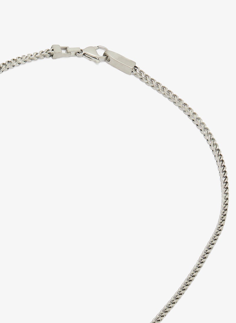 GUESS 26 Inch Matte Crystals Tag Necklace - Image 3