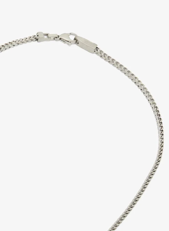 GUESS 26 Inch Matte Crystals Tag Necklace