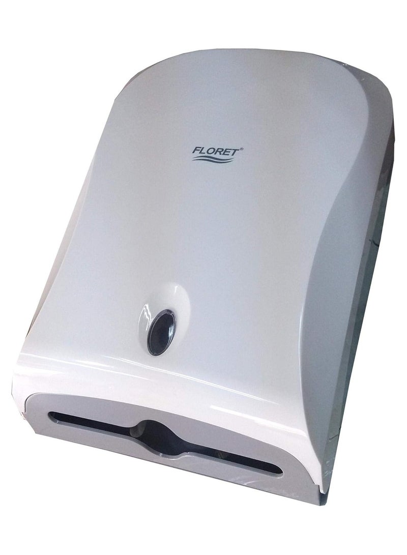 Floret Paper Towel Dispensers Wall Mount Commercial Toilet Tissue Dispensers Paper Towel Holder C-Fold/Multifold Paper Towel Dispenser for Bathroom Kitchen(White) - Image 1