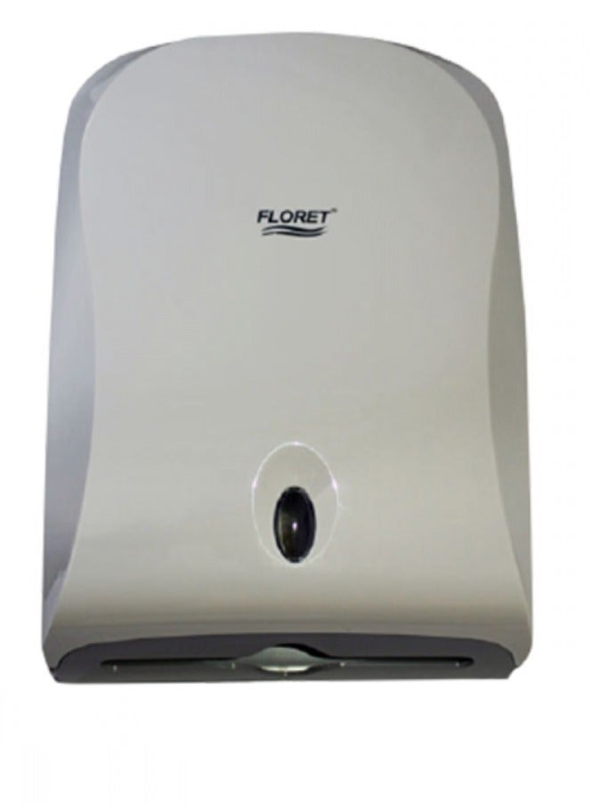Floret Paper Towel Dispensers Wall Mount Commercial Toilet Tissue Dispensers Paper Towel Holder C-Fold/Multifold Paper Towel Dispenser for Bathroom Kitchen(White) - Image 2