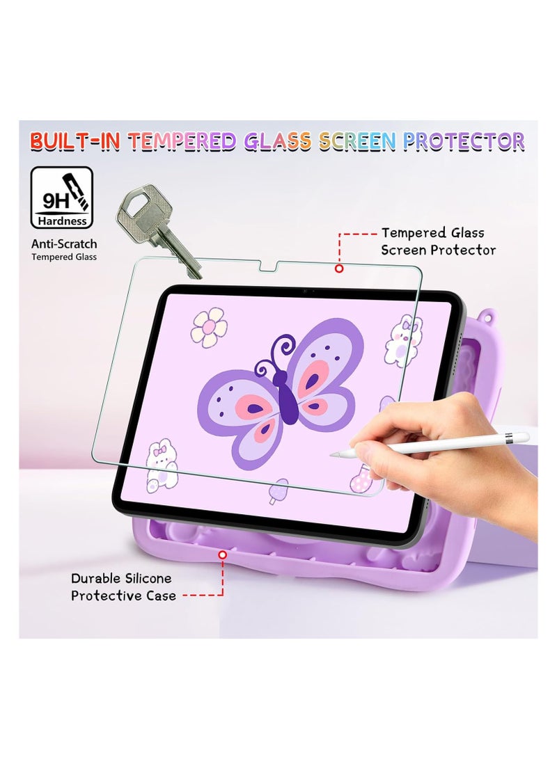 general Case for iPad 10th Generation Cute erfly iPad case with screen protector and 360 degree folding stand. - Image 2
