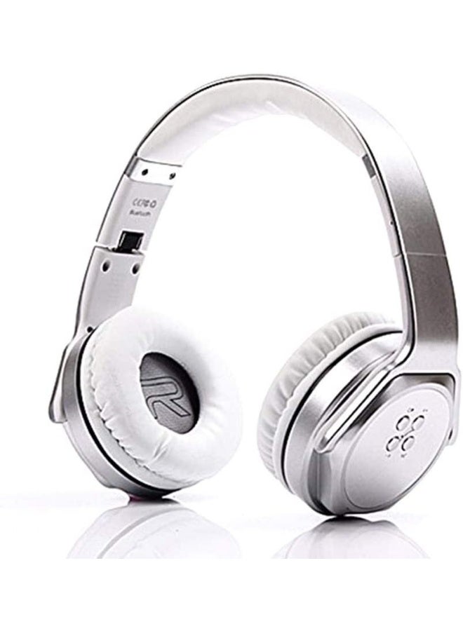SODO MH3 2-in-1 Bluetooth Headset & Speaker – Foldable Silver Headphones with Twist-Out Speakers, NFC, FM Radio, TF Card, AUX & FM - Image 1