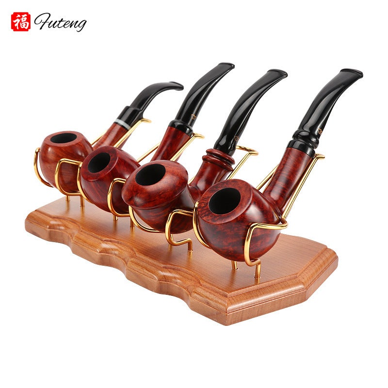 Futeng Manufacturers Solid Wood Single Multi-Bit Pipe Rack Creative Smoking Set Display Rack Cherry Wood Phnom Penh Pipe Holder - Image 5