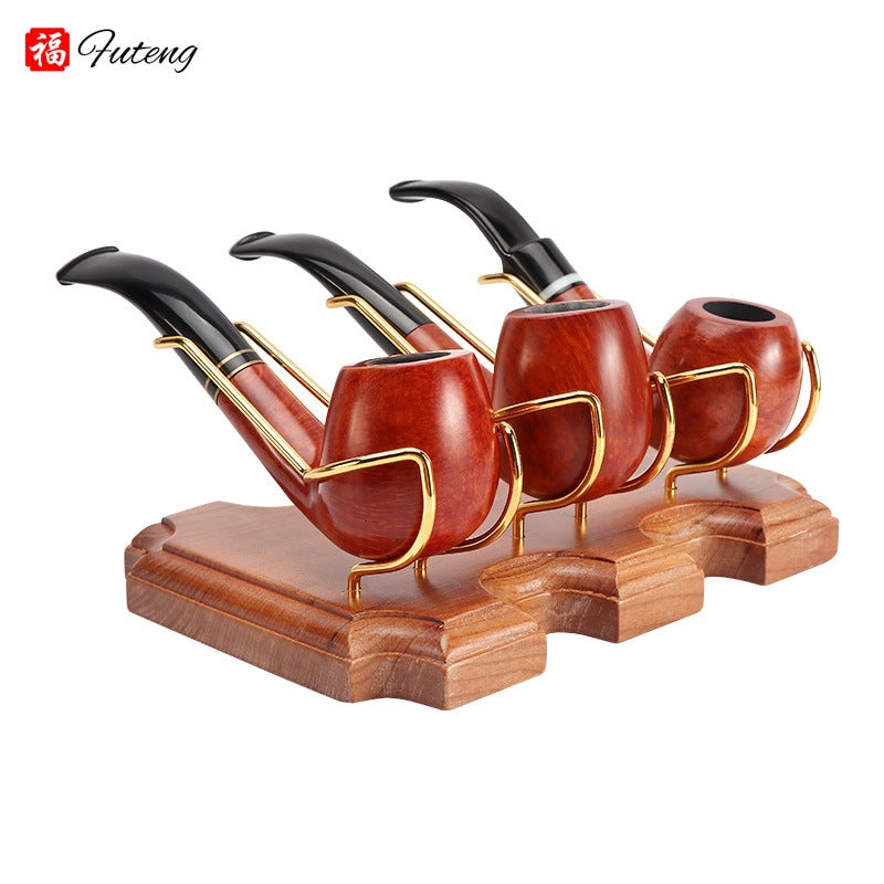 Futeng Manufacturers Solid Wood Single Multi-Bit Pipe Rack Creative Smoking Set Display Rack Cherry Wood Phnom Penh Pipe Holder - Image 4
