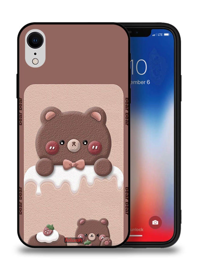 Tolwak Apple iPhone XR Protective Case Bear Strawberry - Image 1