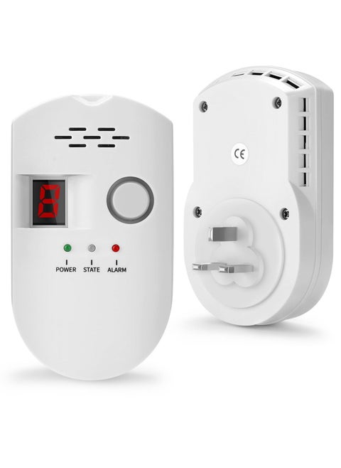 Natural Gas Leak Detector, High Sensitivity Plug-in Propane Gas Alarm for Home Kitchen RV, Detects LPG, LNG, Methane, and Combustible Gases