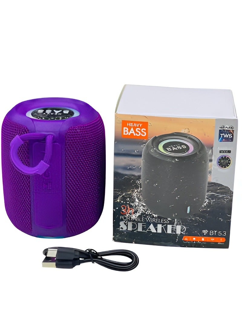 HI-FI Bluetooth 5.3 Wireless Speaker BASS-03 – Heavy Bass, HiFi Sound, RGB Lights, TWS & 4-Hour Playtime - Image 2