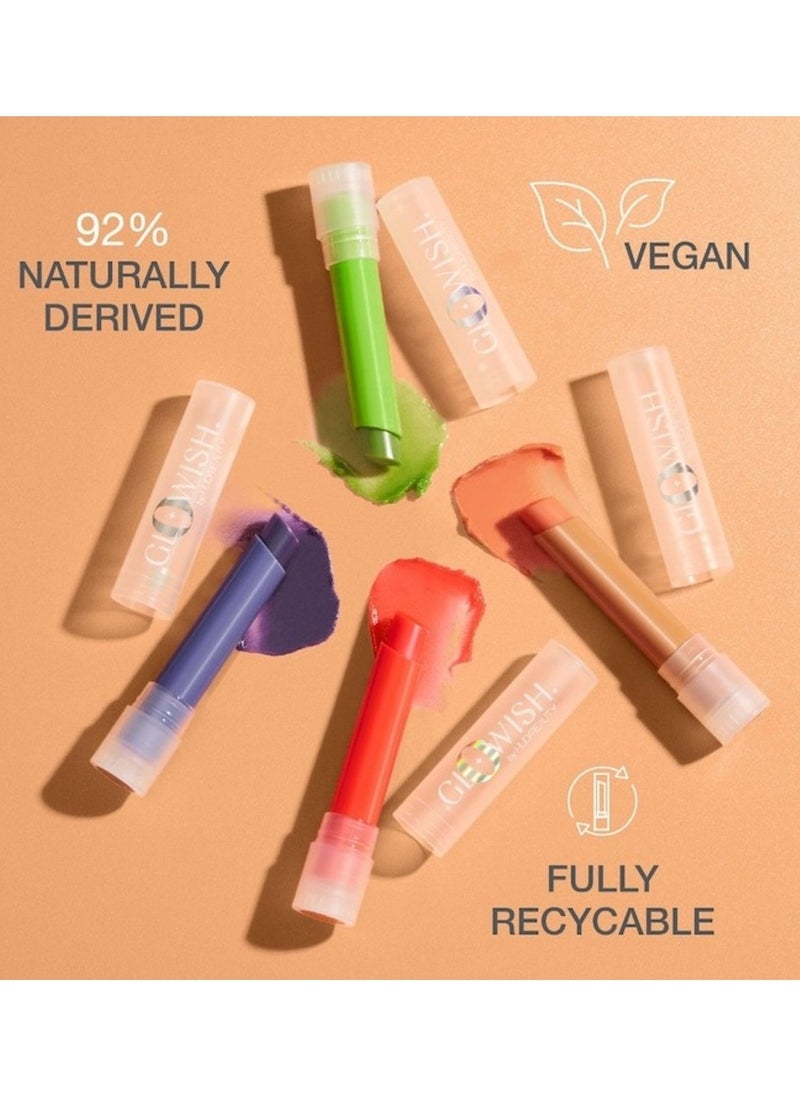 HUDA BEAUTY - HUDA BEAUTY Glowish Super Jelly Lip Balm – Matcha, Nourishing & Hydrating Formula, Natural Green Tint, 2.5g / 0.09 oz - Image 1