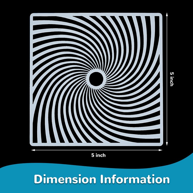 Tinlade 36 Pieces Geometric Stencils Painting Templates Mandala Art Drawing Stencil Templates for Scrapbooking Cookie Tile Furniture Wall Floor Decor Drawing Tracing DIY Art Supplies (5 x 5 Inches) - Image 2