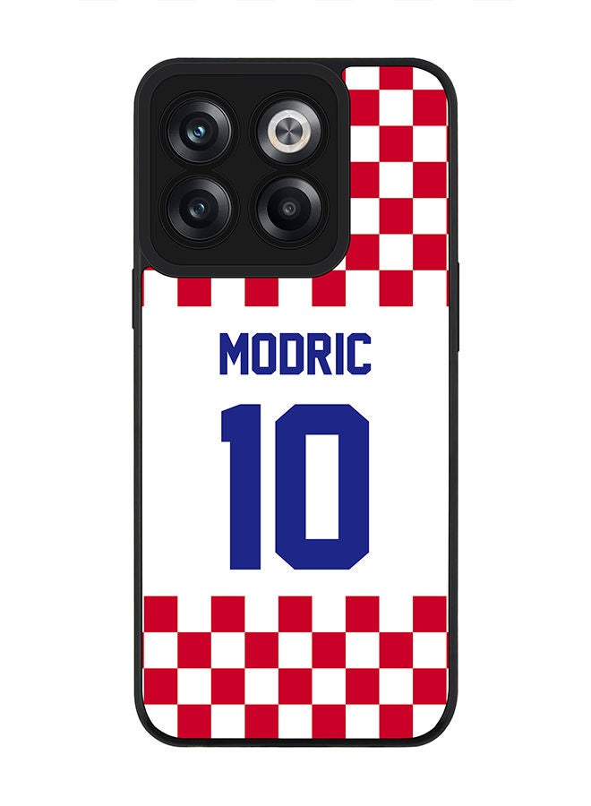 Stylizedd Rugged Black edge case for OnePlus Ace Pro Slim fit Soft Case Flexible Rubber Edges Anti Drop TPU Gel Thin Cover - Football Team - Croatia Player Name - Modric - Image 1