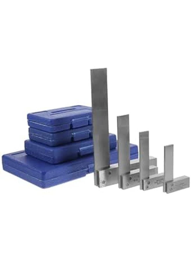 Precision L Shape Square Set 4 Pcs Steel High Accuracy Right Angle Woodworking Ruler - Image 1