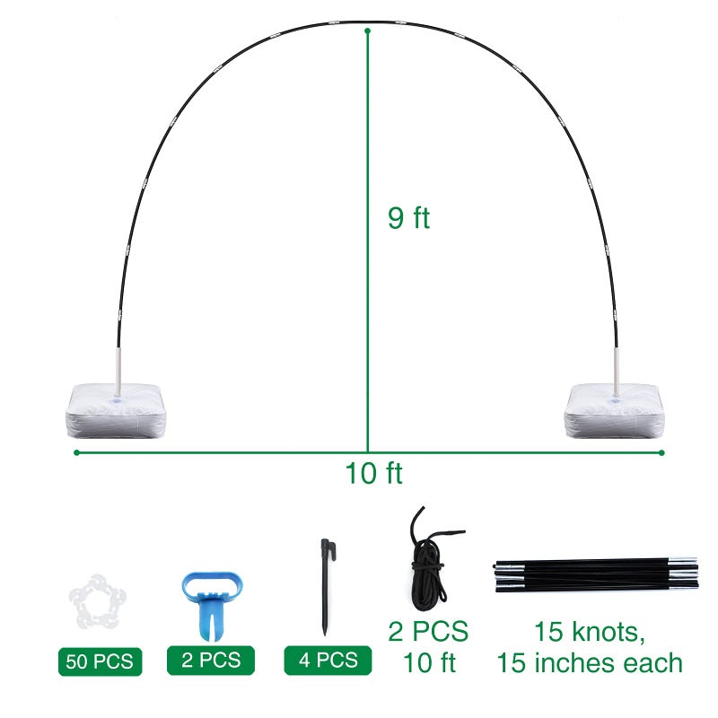 QPEY Balloon Arch kit with Base, 9Ft Tall &10Ft Wide Adjustable Balloon Arch Stand Party Backdrop Decoration Tool for Wedding Birthday Baby Shower Halloween Christmas Party - Image 2