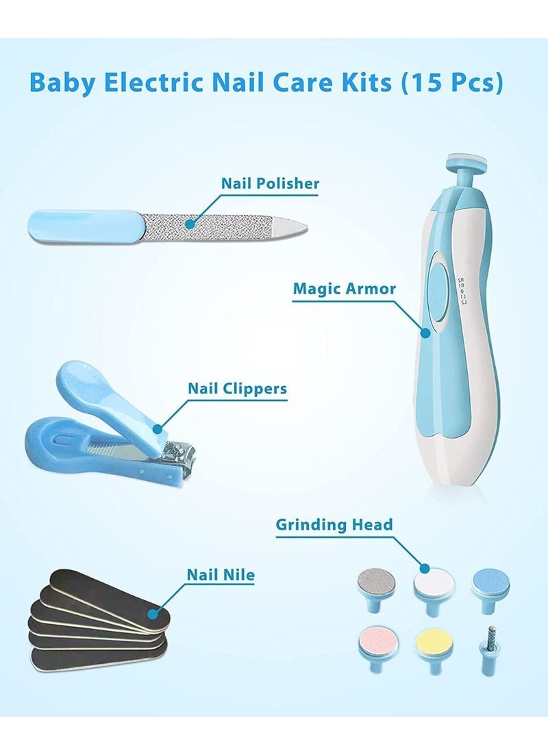 Gonice Baby Newborn Essentials and Grooming Kit, Electric Safety Nail Trimmer Baby Nursery Kit, Newborn Care Kits with Hair Brush Comb for Newborn Infant Toddlers  - Image 2