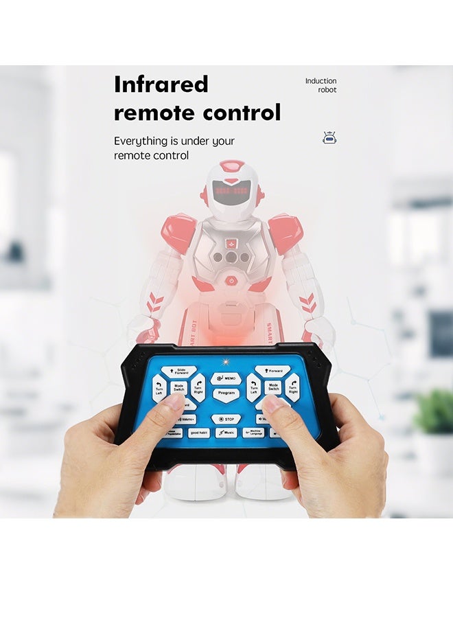 Robot Toys for Kids, Remote Control Robot with Programmble Walking  Dancing Adjustable Volume RC Gesture Sensing Smart Robot Toy for Ages 3 4 5 6 8 10 12 Boy Girl Ideal, Red - Image 3