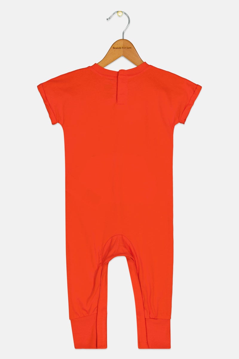 Levi's بدلة أطفال أولاد بأكمام قصيرة بشعار العلامة التجارية، أحمر - Image 2