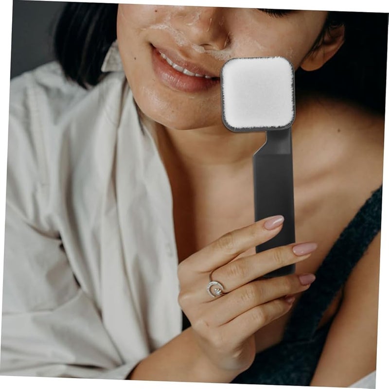 Double Sided Silicone Face Cleansing Brush For Deep Pore Cleansing Exfoliation Black White 2 Pack - Image 4