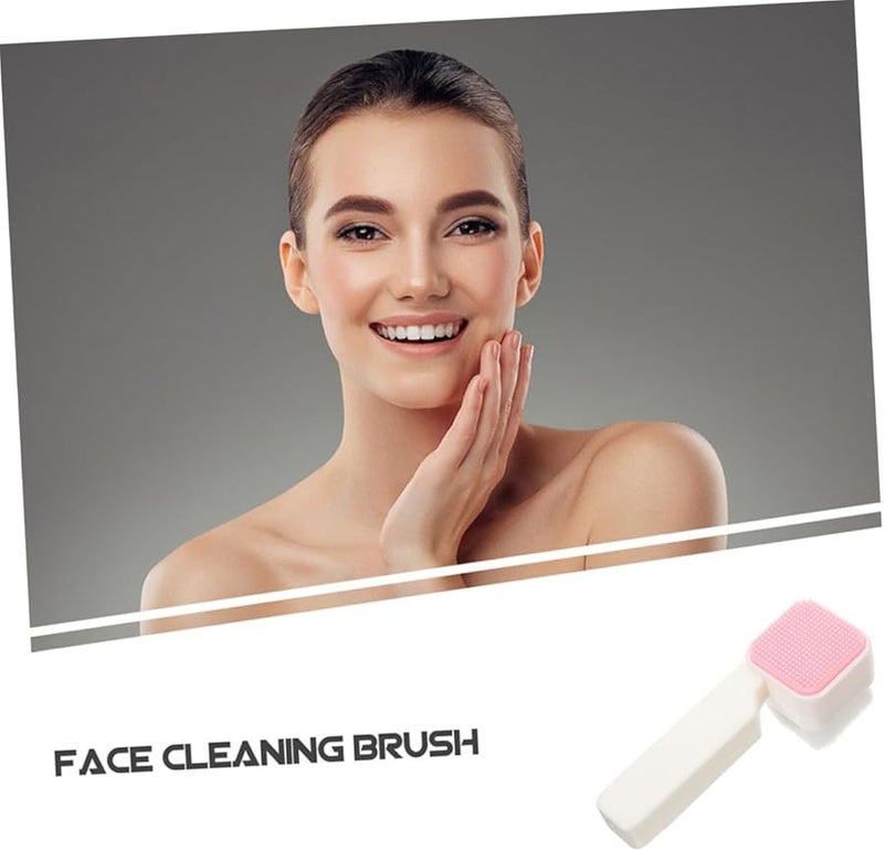 Double Sided Silicone Face Cleansing Brush For Deep Pore Cleansing Exfoliation Black White 2 Pack - Image 3