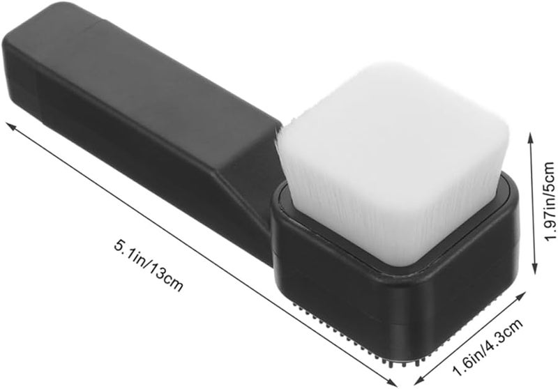 Double Sided Silicone Face Cleansing Brush For Deep Pore Cleansing Exfoliation Black White 2 Pack - Image 2