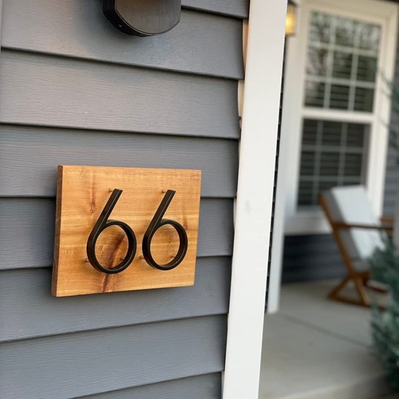 Ajmyonsp 6 Inch Large Modern House Numbers For Outside, Address Numbers For House, Zinc Alloy Black Metal Floating Sign House Number With Nail Kit For Mailboxs Door Home(Large 6) - Image 3