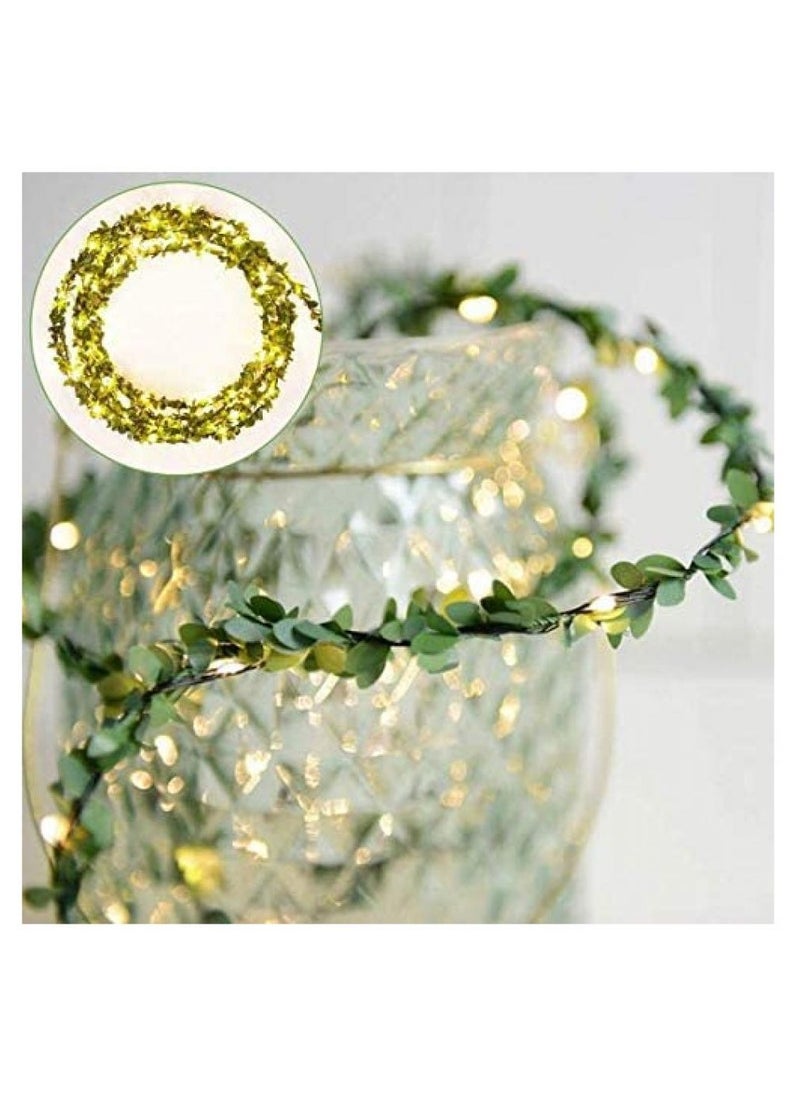 Alissa Leaf String Lights Strip Light Waterproof Warm White Light Decoration Lamp for Outdoor Garden Patio Home Yard Party Wedding Curtain Indoor  Bedroom (50 LEDs, 5m)  - Image 2