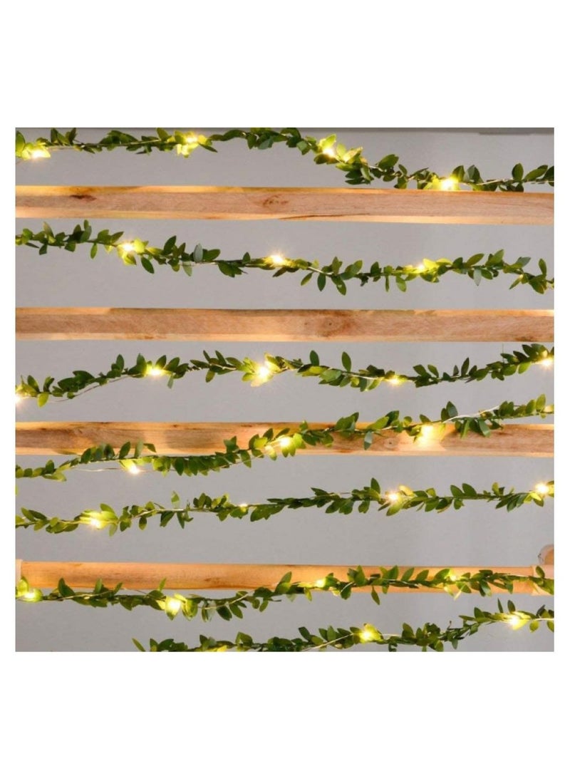 Alissa Leaf String Lights Strip Light Waterproof Warm White Light Decoration Lamp for Outdoor Garden Patio Home Yard Party Wedding Curtain Indoor  Bedroom (50 LEDs, 5m)  - Image 5