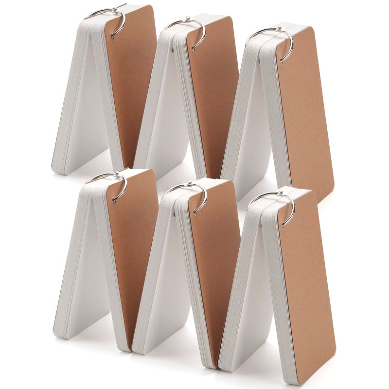 Coowayze 3x5 Blank Index Cards Study Flash cards with Rings, 300PCS Rounded Hole-punched White Cardstock Heavy Weight Note Cards for School Learning Language Studying Game Playing FlashCards or Recipes DIY - Image 1