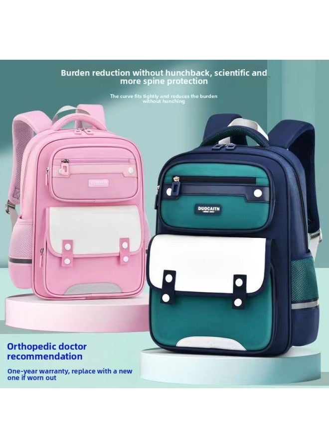Schoolbag For Primary School Students, Boy's Backpack, Children's Backpack, Boys And Girls, Grade One, Two, Three To Six, Super Light Spine Protection-Color:Pink ] - Image 2