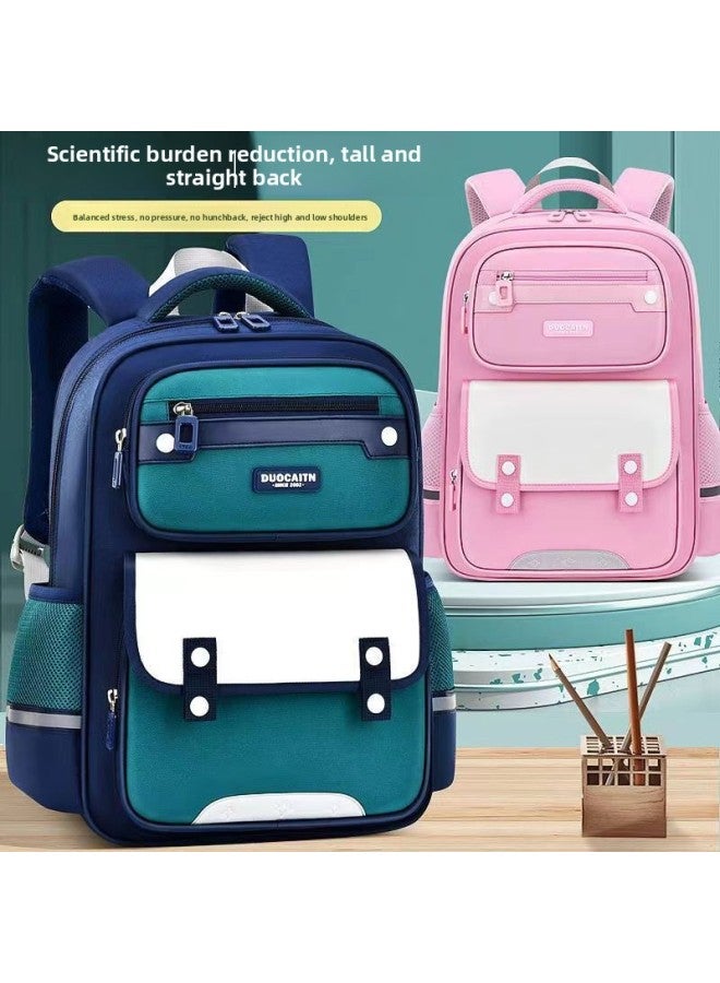 Schoolbag For Primary School Students, Boy's Backpack, Children's Backpack, Boys And Girls, Grade One, Two, Three To Six, Super Light Spine Protection-Color:Pink ] - Image 3
